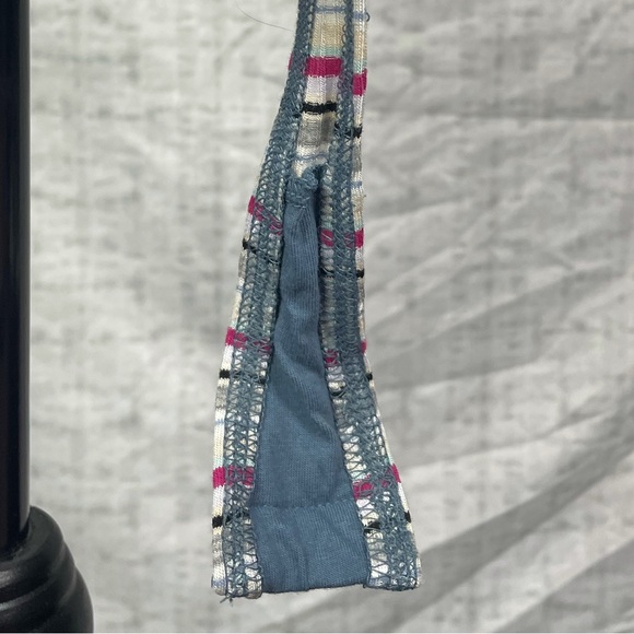 NWT Large Free People Put A Stripe On It Thong Bodysuit Vneck Long Sleeves - Picture 10 of 15